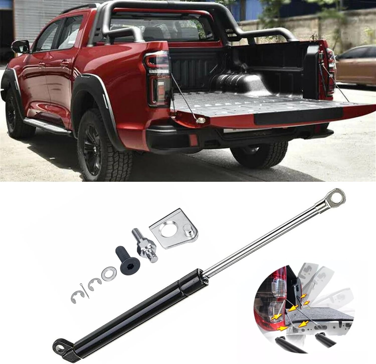 Automobile gas spring 1 Set Car Rear Trunk Gas Strut Gas Spring For nissans Navara NP300 2015 2016 2017 2018 2019 Shock Damper Rods Replacment Kits