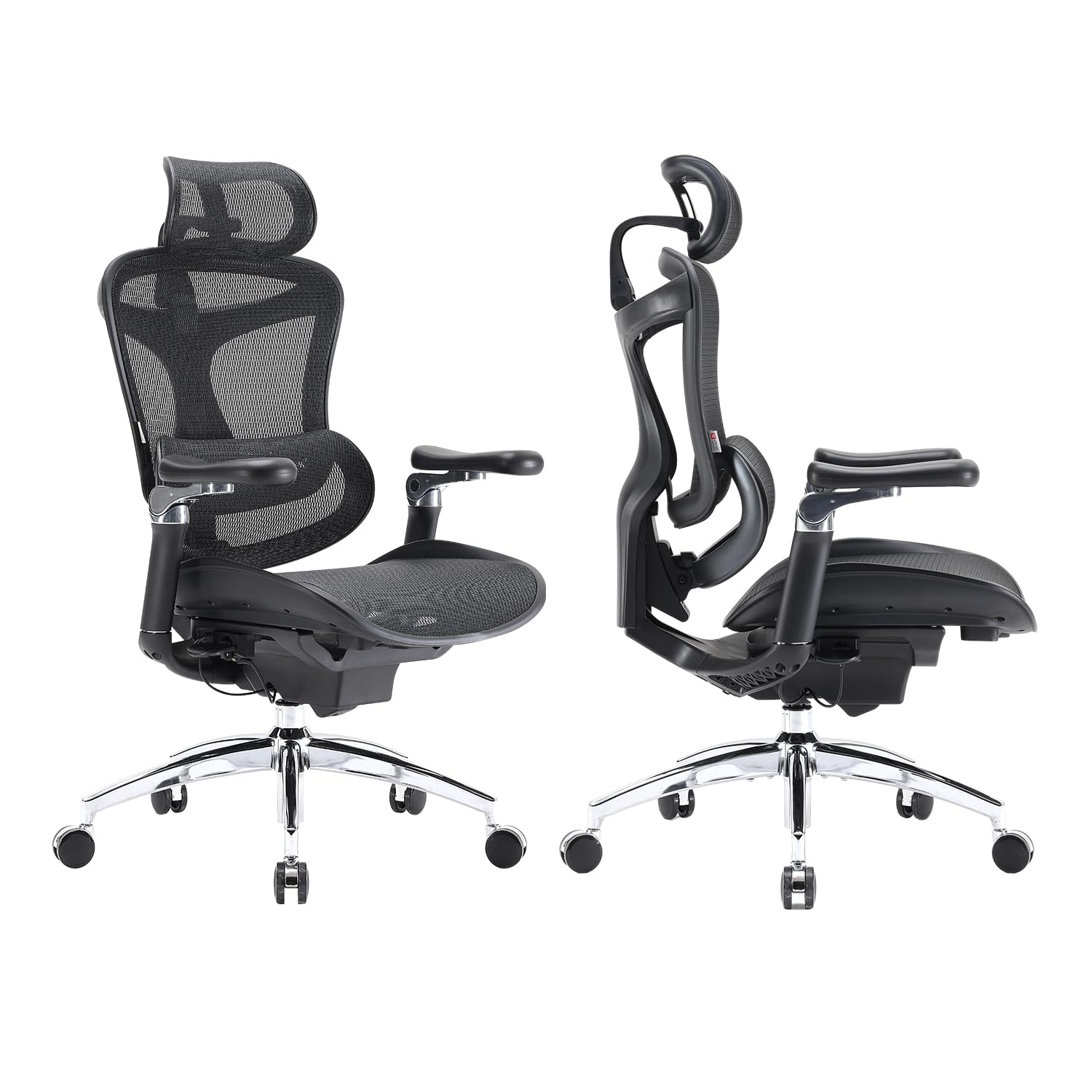 SIHOO Doro C300 Pro Ergonomic Office Chair with Ultra-Soft 6D Armrests, Dynamic Lumbar Support, and Seat Depth Adjustment for Home Office (Black)