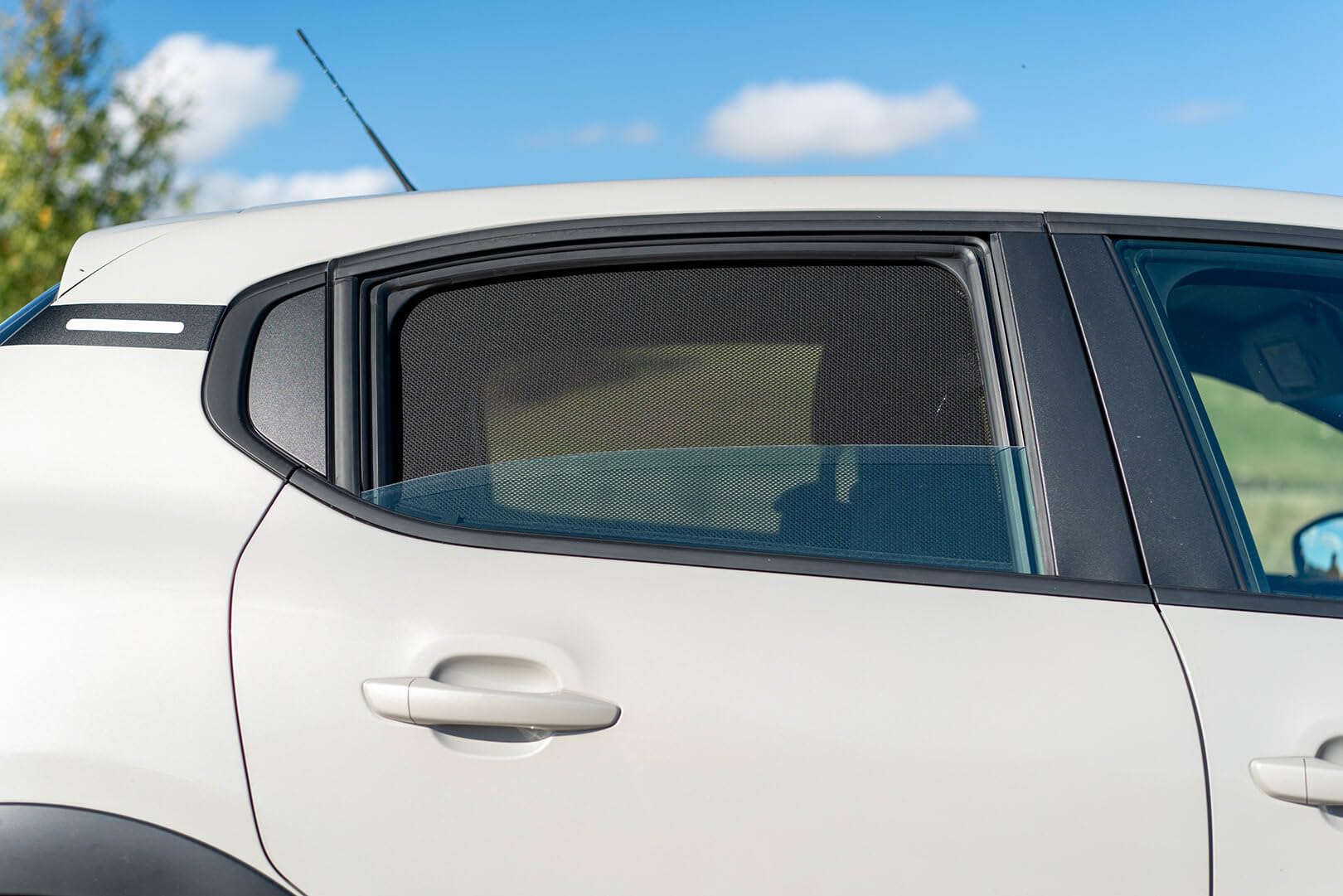 Set de Car Shades (Portes arrières) Compatible avec Citroen C3 5 Portes 2016-2024 (2-pièces) Pare-Soleil sur Mesure pour Voiture