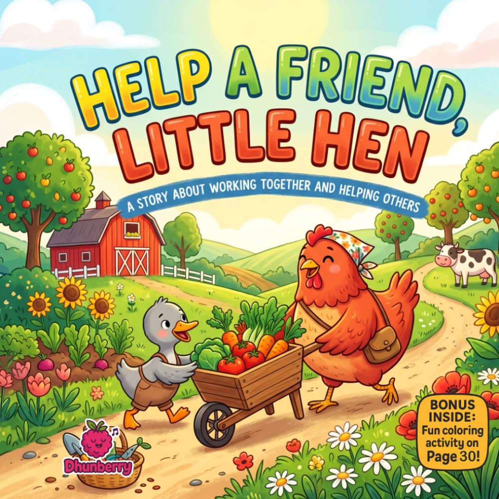 Help a Friend, Little Hen: A Funny Rhyming Picture Book About Teamwork, Kindness, and Helping Others