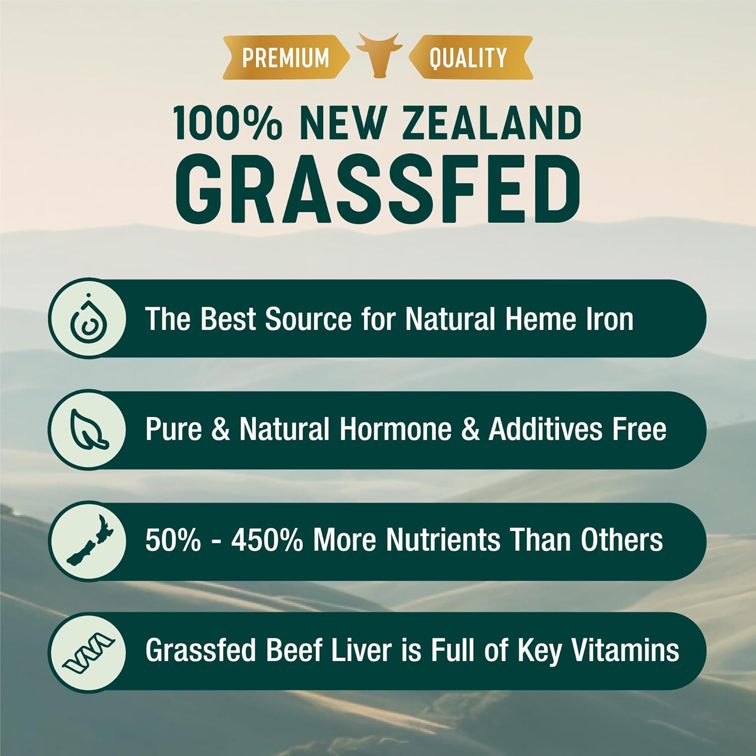 One Earth Health Beef Liver Capsules. 100% Grass Fed New Zealand Beef Liver. Pasture Raised. GMO and Filler Free. 200 Capsules (3,000mg Serving) - Image 4