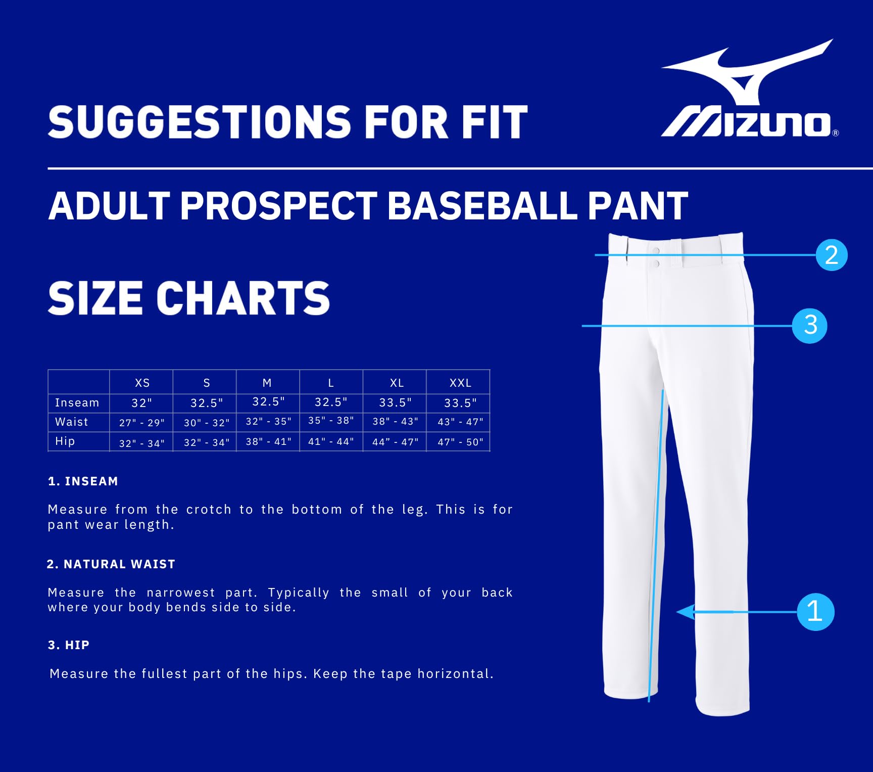Mizuno MVP Pro Piped Pantalon Baseball Léger Homme