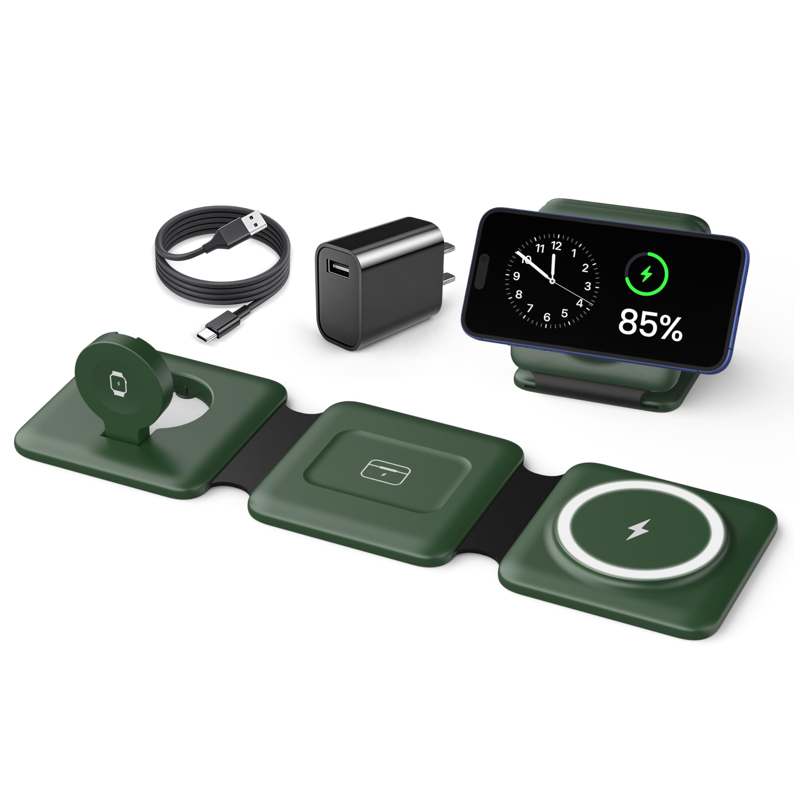 Amazon.com: Iseyyox 3 in 1 Wireless Charger for iPhone - Foldable