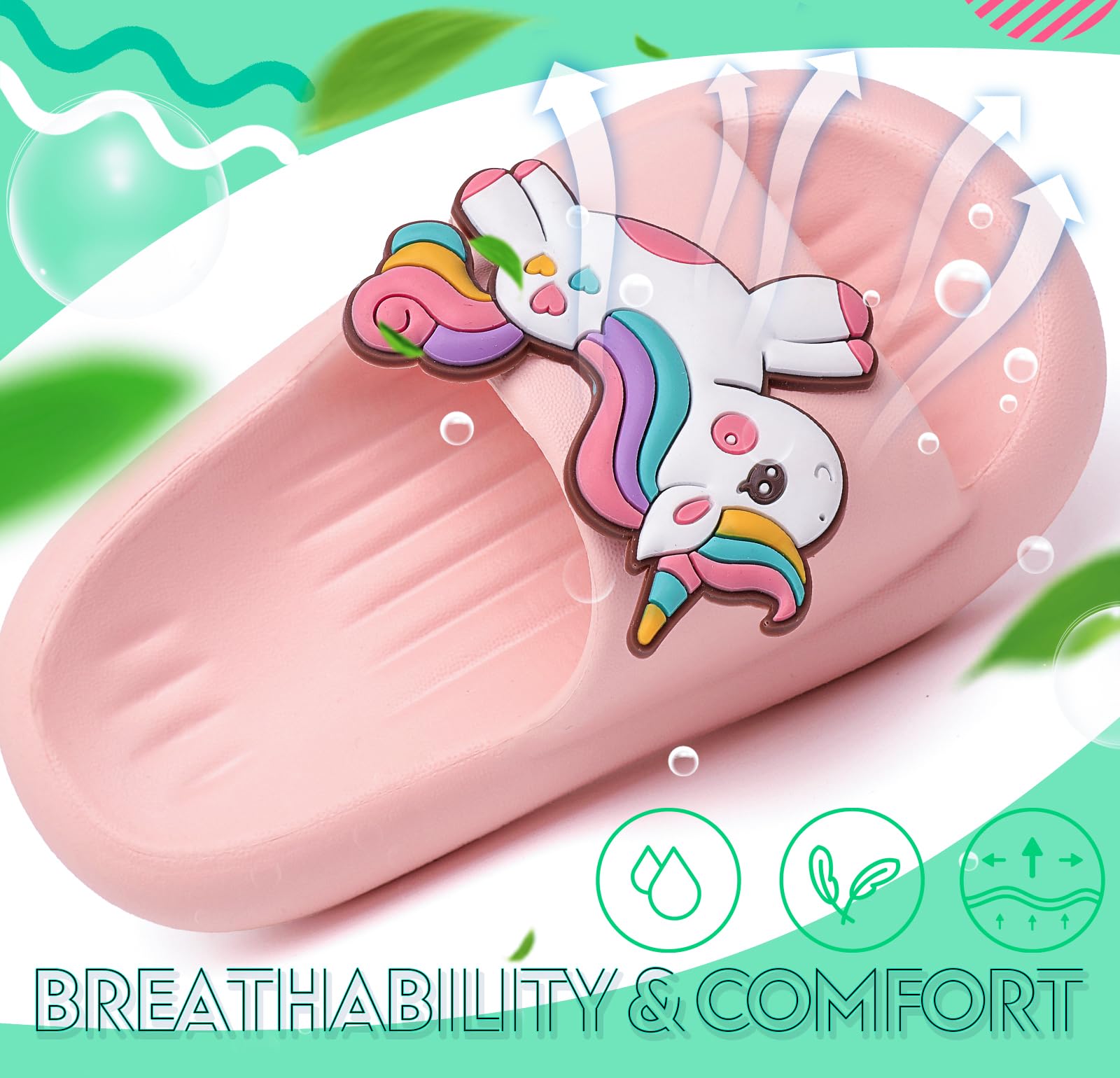 Chanclas de Baño Antideslizantes para Niños y Niñas - Ultraligeras <150g (Tallas 22/23 EU) - 20-36 EU, Sandalias Zapatillas EVA para Baño, Playa, Piscina, Jardín Interior y Exterior