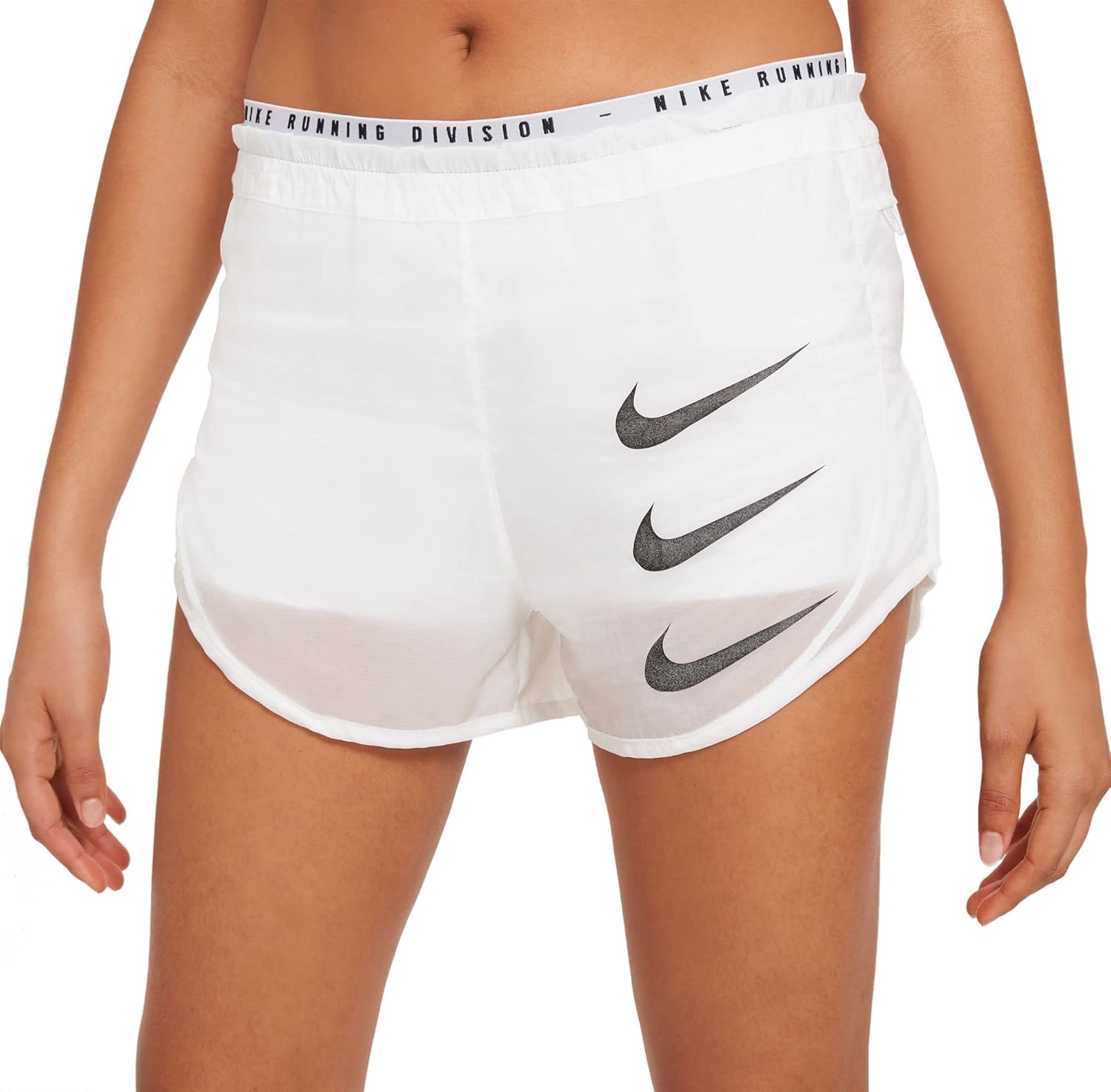 Nike Women's Tempo Luxe Run Division 2-in-1 Running Shorts (White) Size Medium