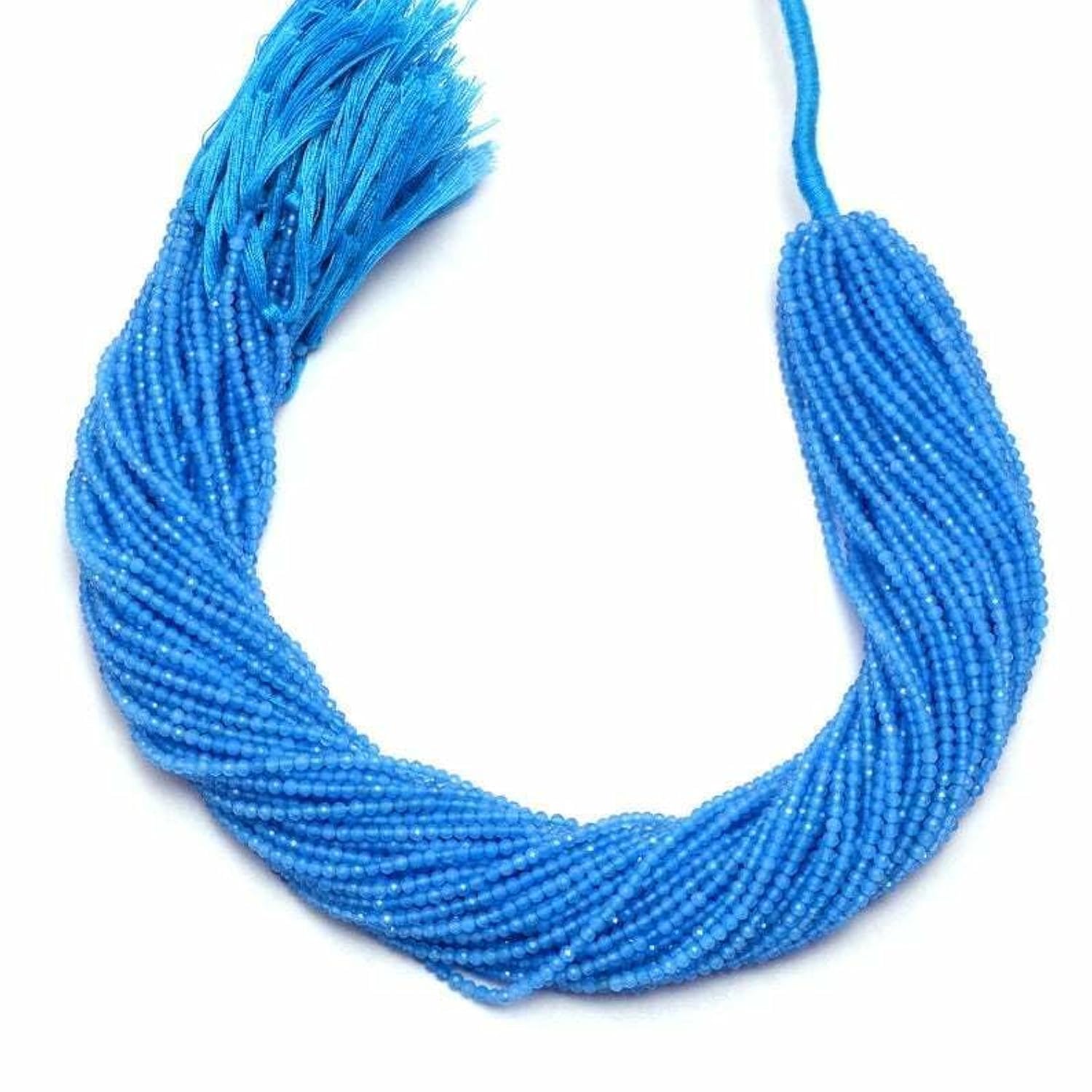 Jade bleu naturel facetté 2mm anti-ternissement pour concevoir des bijoux durables de qualité