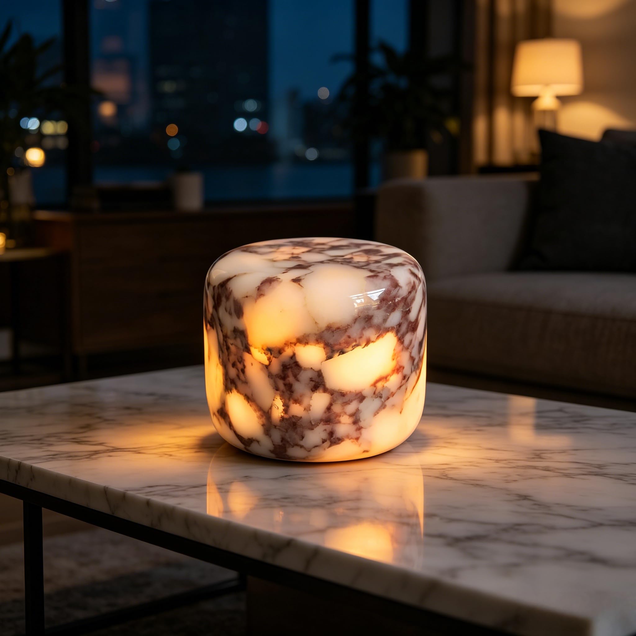Lampe en marbre – Lampe de table de luxe en pierre