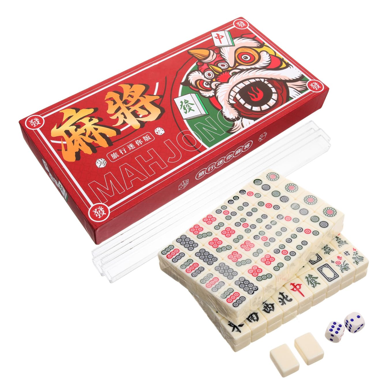 Spielset Kleiner mit PVC aus Kompletten und Zubehör Melamin Mahjong Tragbares Kreatives zur Freizeitgestaltung Reise für Outdoor und Riegel