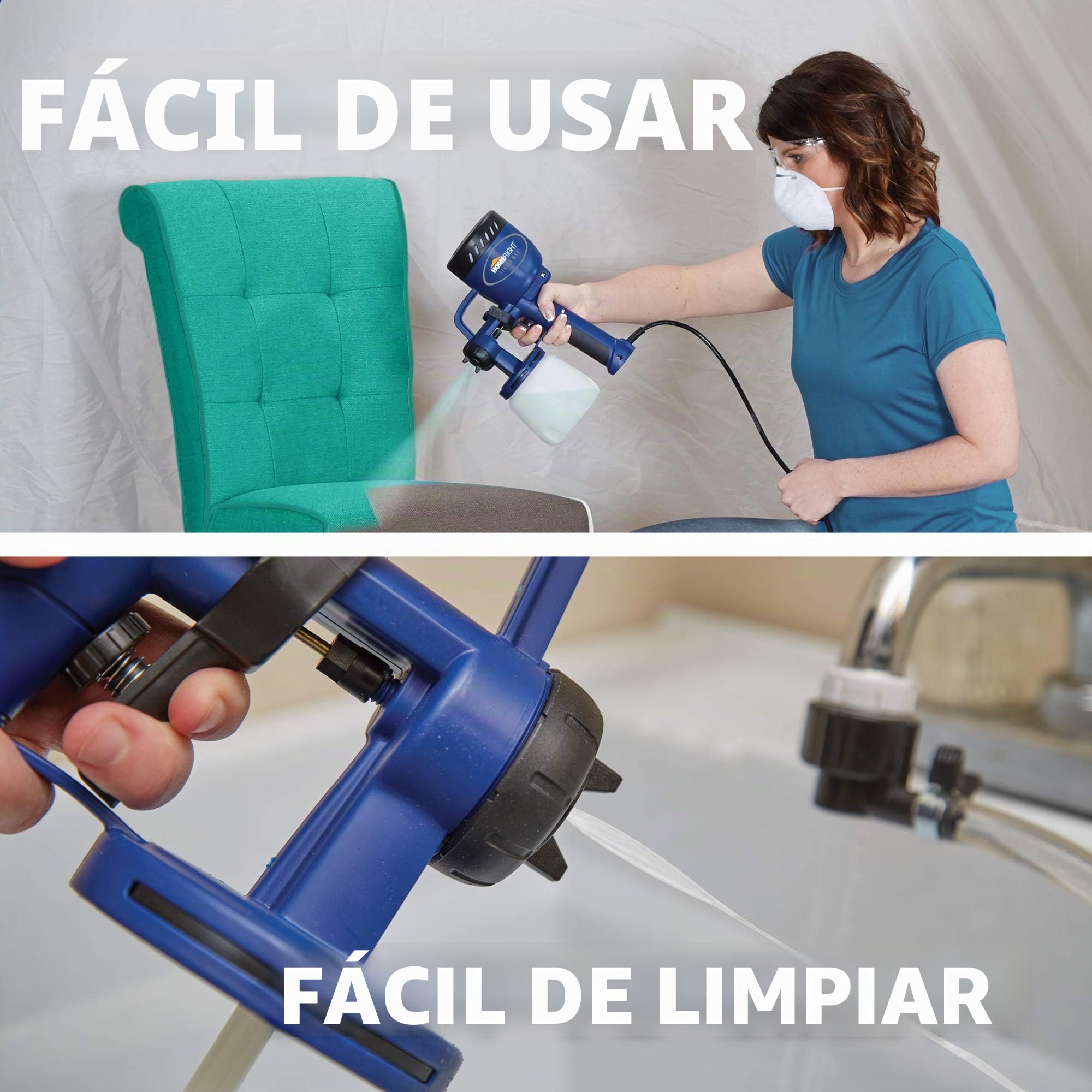HomeRight pintura de máxima potencia, herramienta de pulverización para el hogar, proyectos de pistola de pulverización HVLP, C800766