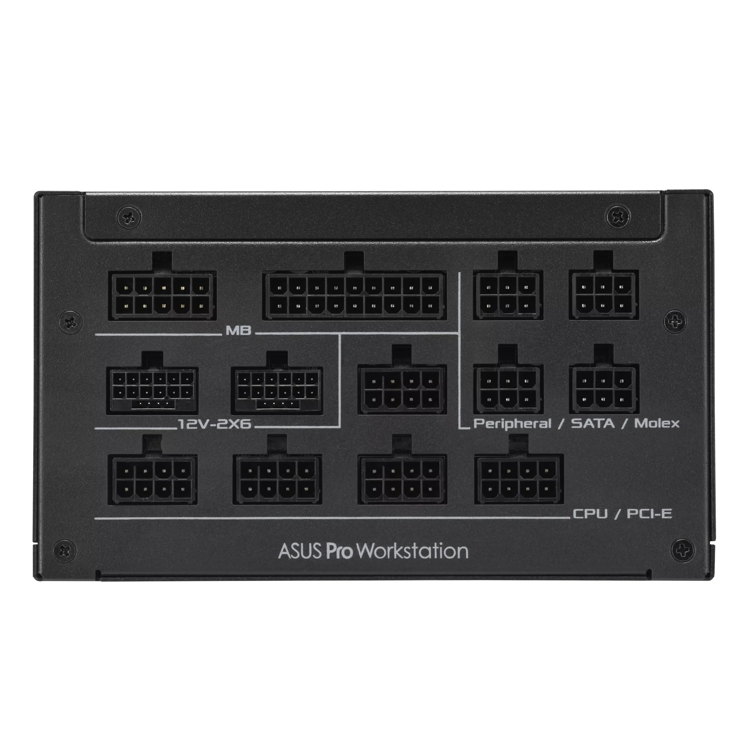ASUS PRO WS 1600W Platinum, Alimentatore Modulare per PC, Nero | 1600W di Potenza, PCIe 5.1, Standard ATX 3.1, 80 Plus Platinum, Ventola con Doppio Cuscinetto a Sfera