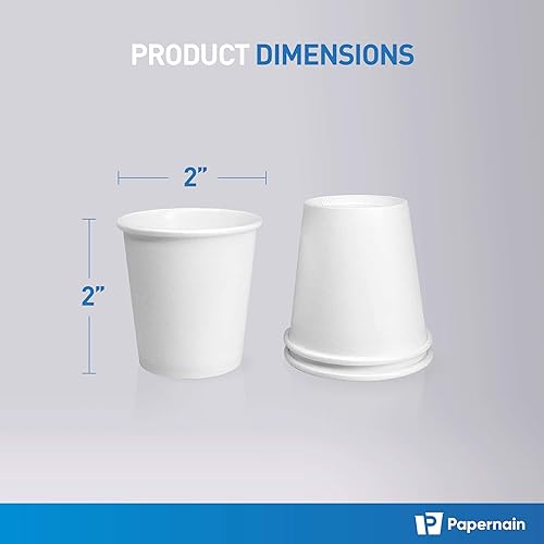 Miniatura 2 de [2 oz, 200 unidades, blanco] Papernain papel desechables tazas de baño, tazas de enjuague bucal, tazas de baño