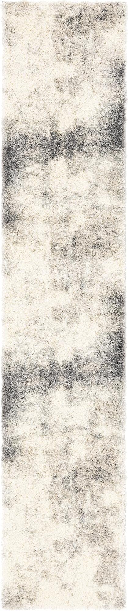 Rugs.com Soft Touch Shag Collection Runner Rug – 13 Ft Runner Pebble Gray Shag Rug Perfect for Hallways, Entryways