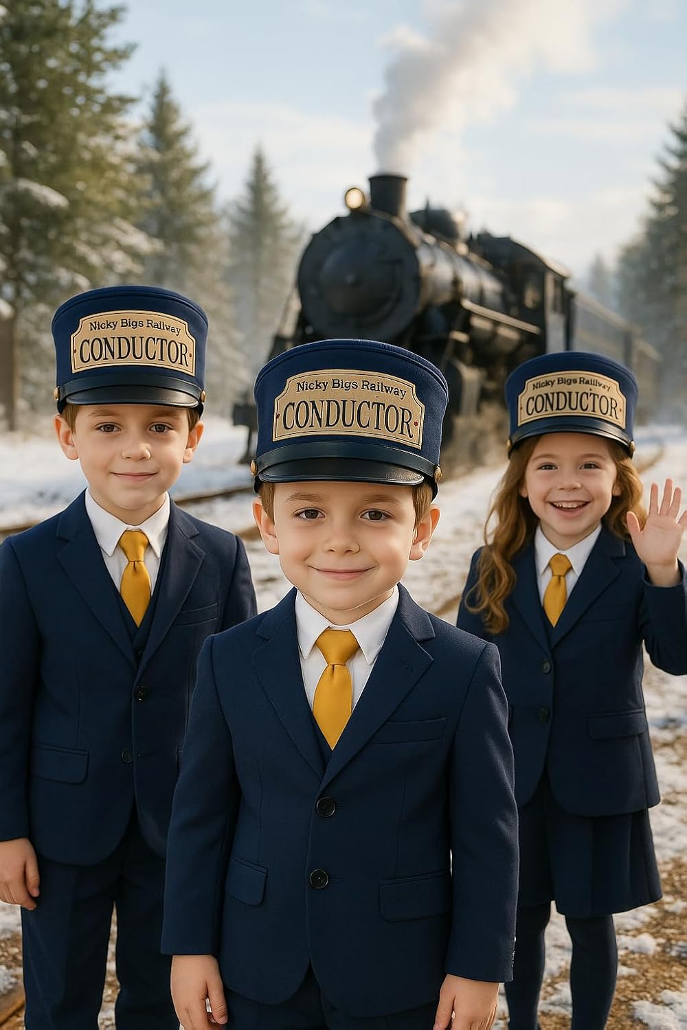Nicky Bigs Novelties Kids Train Conductor Hat, Train Hat, Polar Express Conductor Hat, Trains Conductor Costume For Kids accessories - Image 6