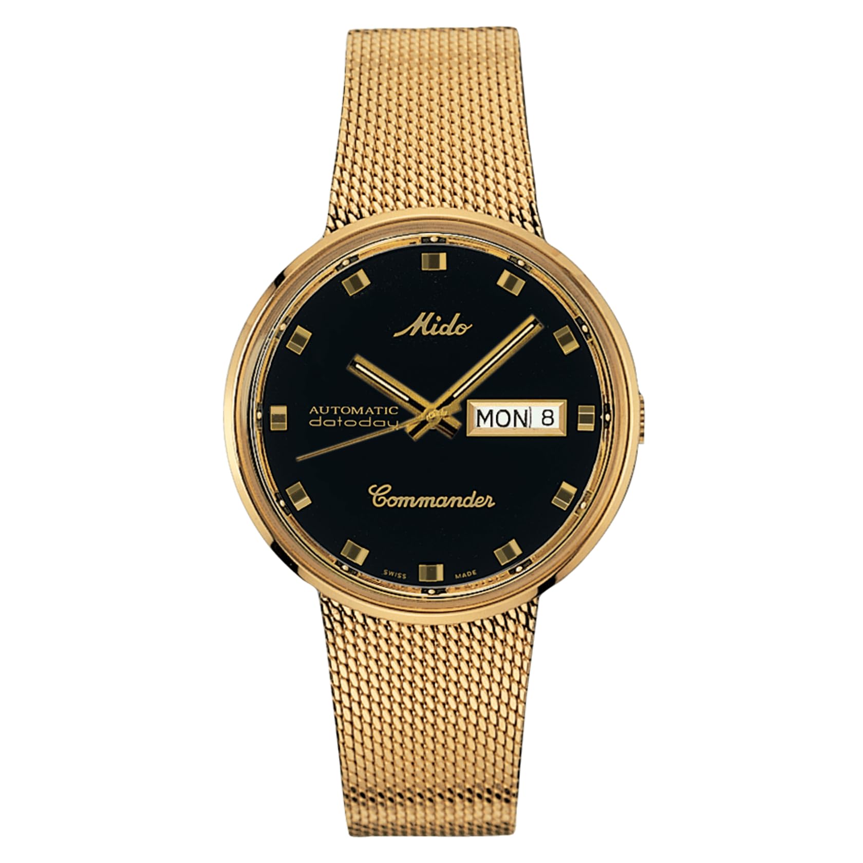 MIDO Commander 1959 - Swiss Automatic Watch for Men - Yellow Dial - Case 37mm - M842932813