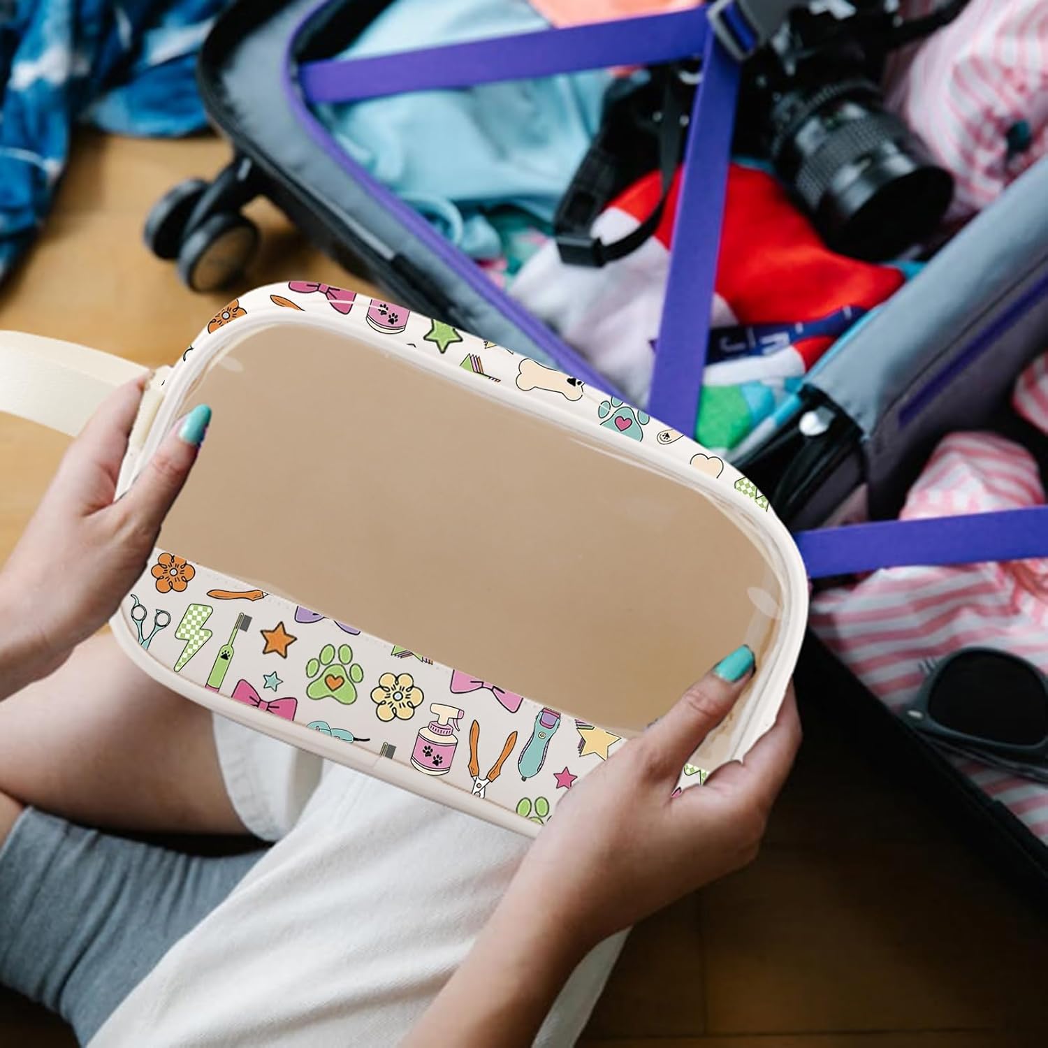 TSOTMO Dog Groomer Gift Hair Stylist Pet Grooming Makeup Bag Dog Groomer Survival Kit Cosmetic Bag for Animal Hairdresser Gift (Dog Groomer Bag) - Image 6