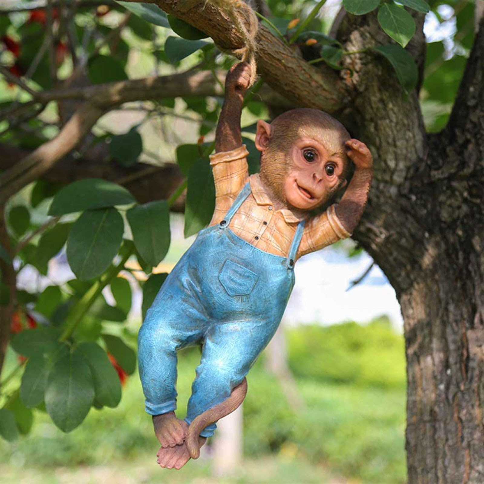 Amazon.com: Hanging Monkey Statue Garden Decoration Climbing