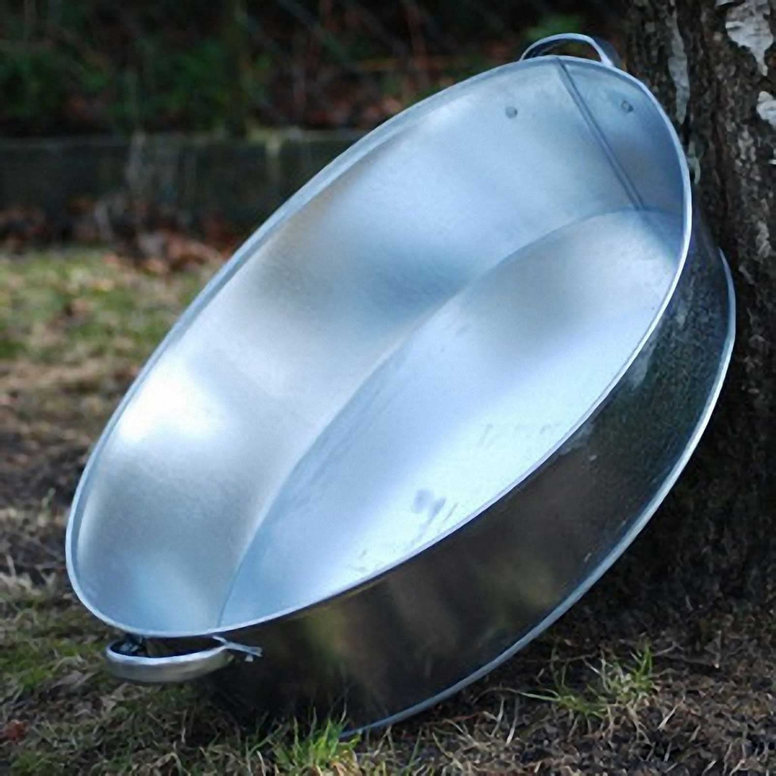 Storm's Gartenzaubereien Zinkwanne 27 Liter oval mit stabilen Griffen - Miniteich - zum Bepflanzen - Pflanztopf