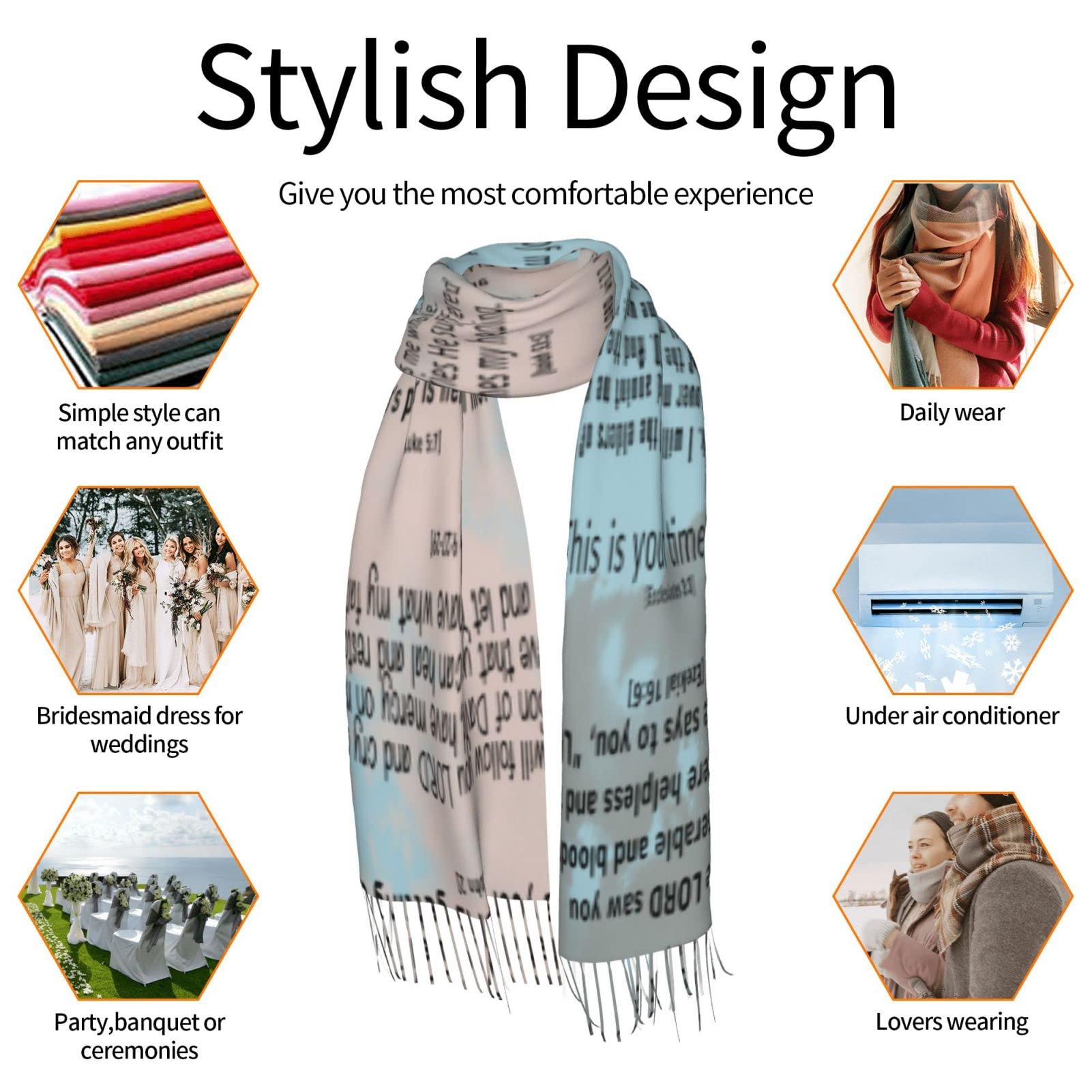 Prayer Healing Inspirational Scripture Bible Verse Religious Scarf