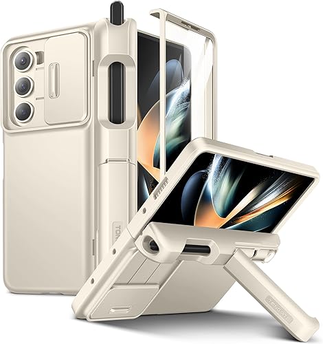 Miniatura 1 de TONGATE Funda para Galaxy Z Fold 5 con soporte oculto, protector de pantalla integrado y soporte para S Pen protección de bisagra cubierta de cámara