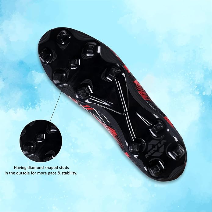 NIVIA Infra 2.0 Black and Red Football Boot