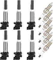 Vista 37 de Paquete de bobinas de bobina de encendido SCITOO compatible con Nissan Versa 1.8L 2007-2012 para Versa 1.6L 2009-2012 para FX50 5.0L 2009-2013 UF549