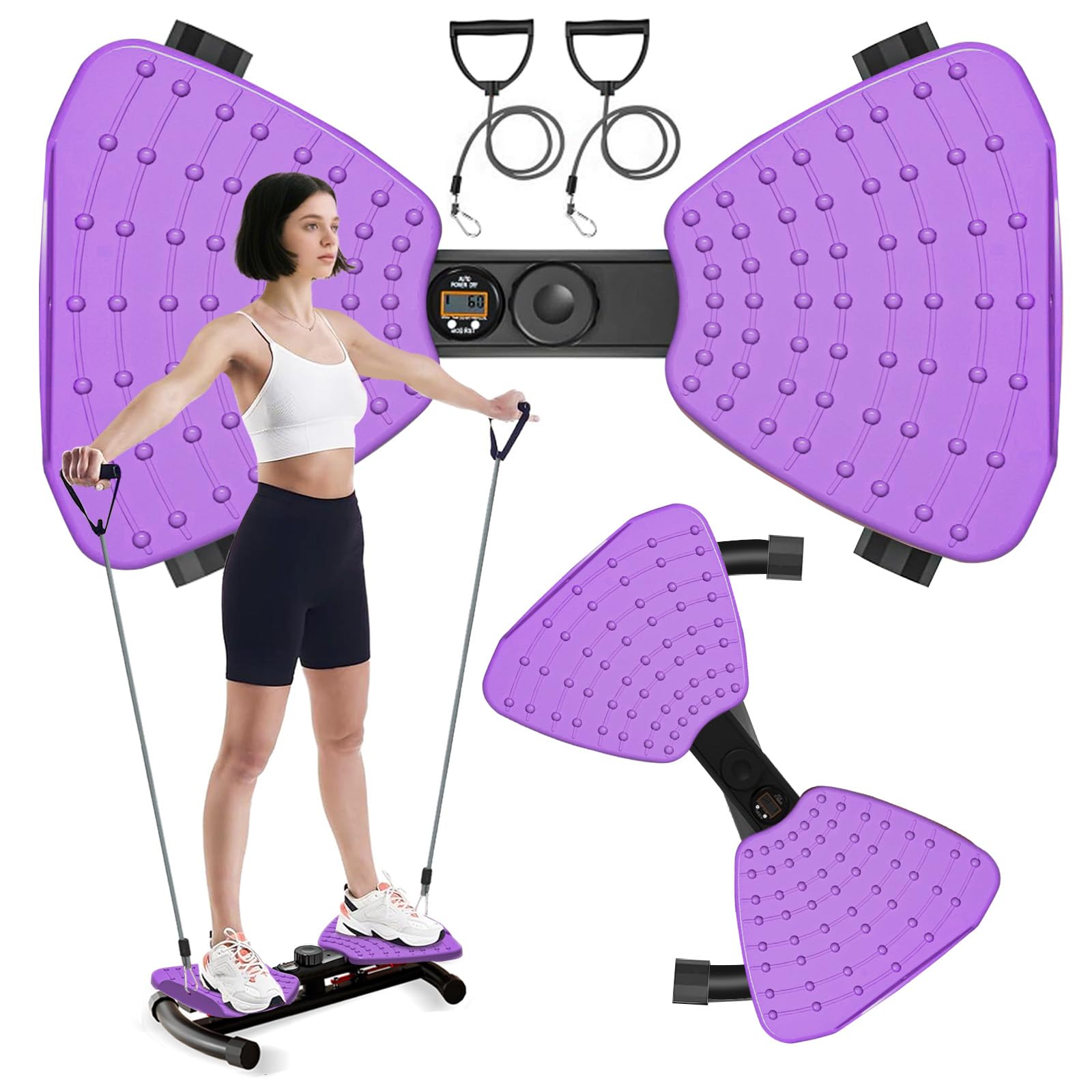 (440 lbs Weight Capacity) Waist Twister, Waist Twister Machine Exercise Fitness Tool, Twist Machine for Slim Waist and Core, with Smart LED Digital Display, 20dB Ultra-Quiet for Women Men
