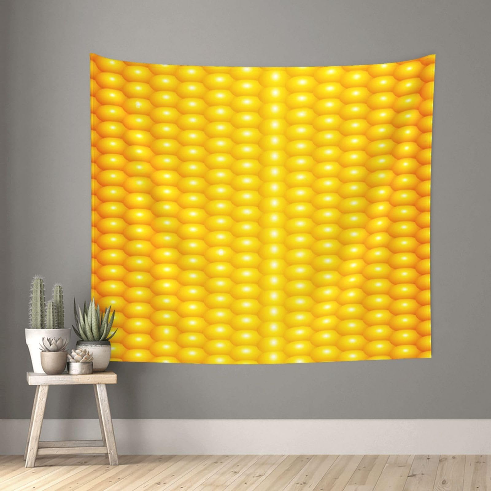 EgoMed Tapestry, Wall Tapestry Durable Wall Decoration Tapestry For Living Room 60X51 inFresh Ripe Corn Cobs Pattern