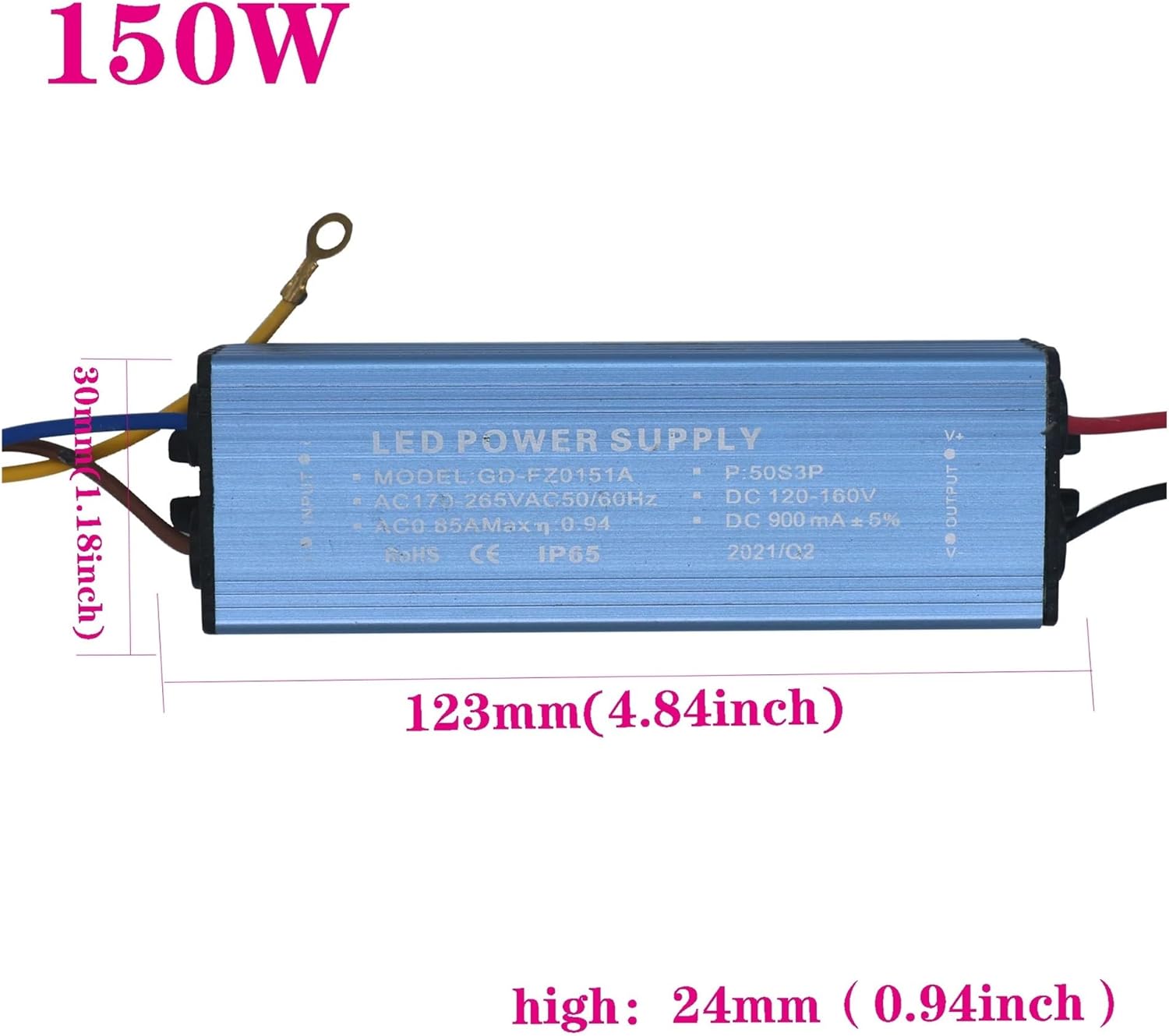 LED Waterproof Driver 30W 50W 100W 150W Super Power 200W AC180-240V LED Lighting Constant Current Voltage Power Supply(30W 800mA)