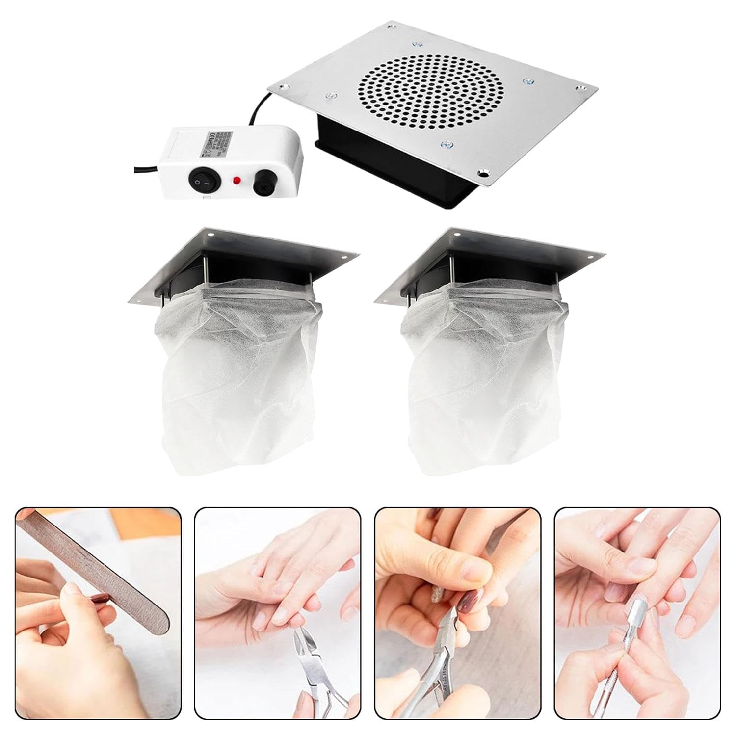 Generic Nail Dust Collector,Electric Dust Suction Machine,Manicure Tools,Powerful Removal Manicure Tool for Nail Polishing,US Adapter