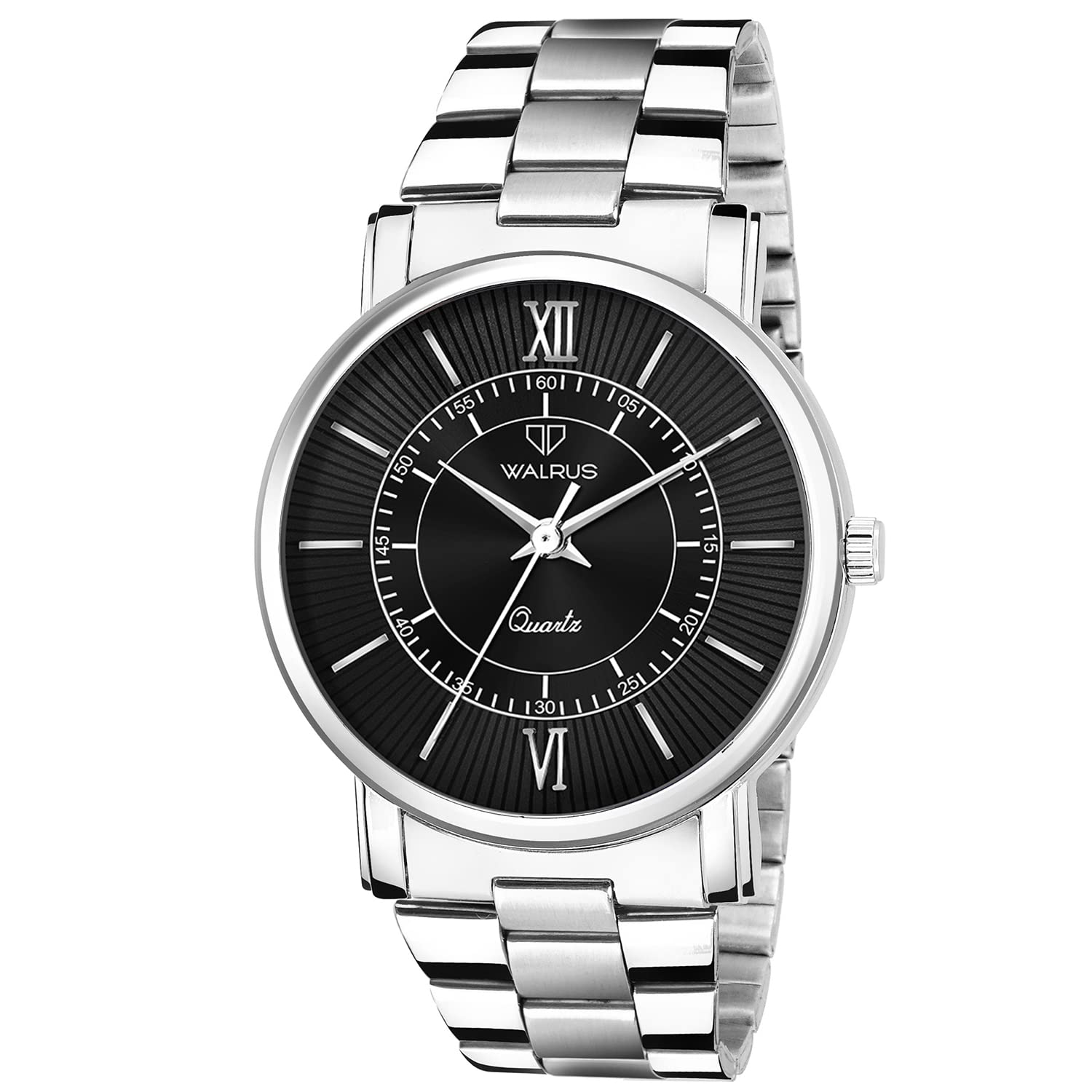 Walrus Black Dial Analog Men’s Wrist Watch with Stainless Steel Chain - Stylish Design, 42mm Case, Professional & Casual Use - Perfect for Gift (B0C4LBTMSC) Amazon Price History, Amazon Price Tracker