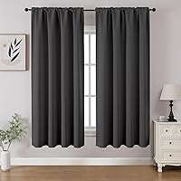 Vista 67 de CUCRAF - Cortinas opacas beige de 45 pulgadas, juego de 2 paneles con bolsillo para barra, cortinas para oscurecer dormitorios y sala de estar