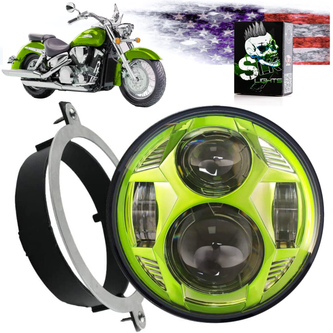 ヴラグドマイヤー デッキーパーツ Amazon.com: SLK-Customs VTX 5.75 inch Round LED Daymaker