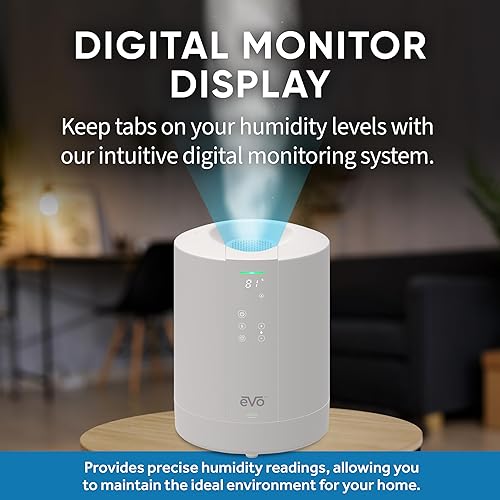 Miniatura 4 de EVO WMH440 Humidificador de niebla pura autodesinfectante (capacidad de 6 litros), 28 horas de tiempo de funcionamiento continuo, base apta para