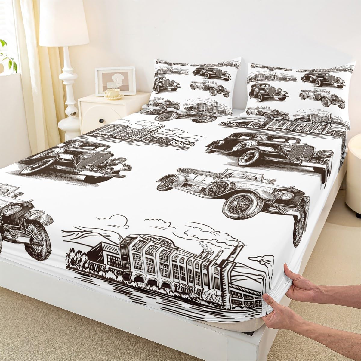Drap-housse lit double train Manfei : fini les draps qui glissent