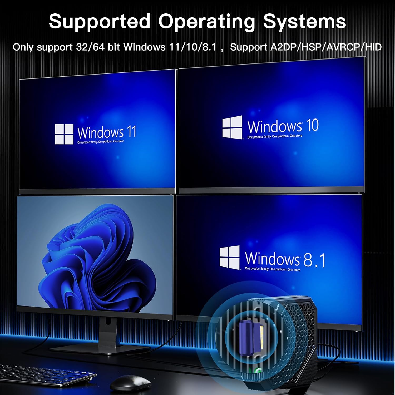 Supported Operating Systems for the Bluetooth adapter