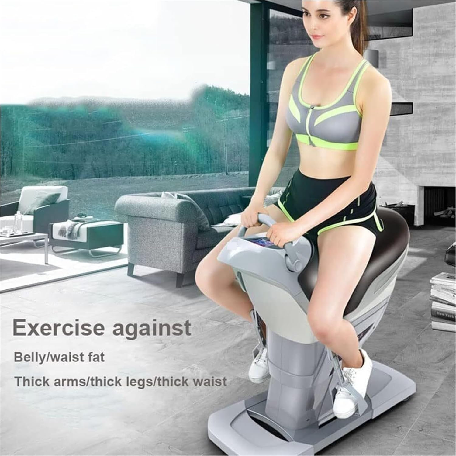 Electric Horse Riding Machine, Indoors Vibration Platform, Home Gym & Legs Workout Equipment, Plug-in Squat Exercise Workout Station
