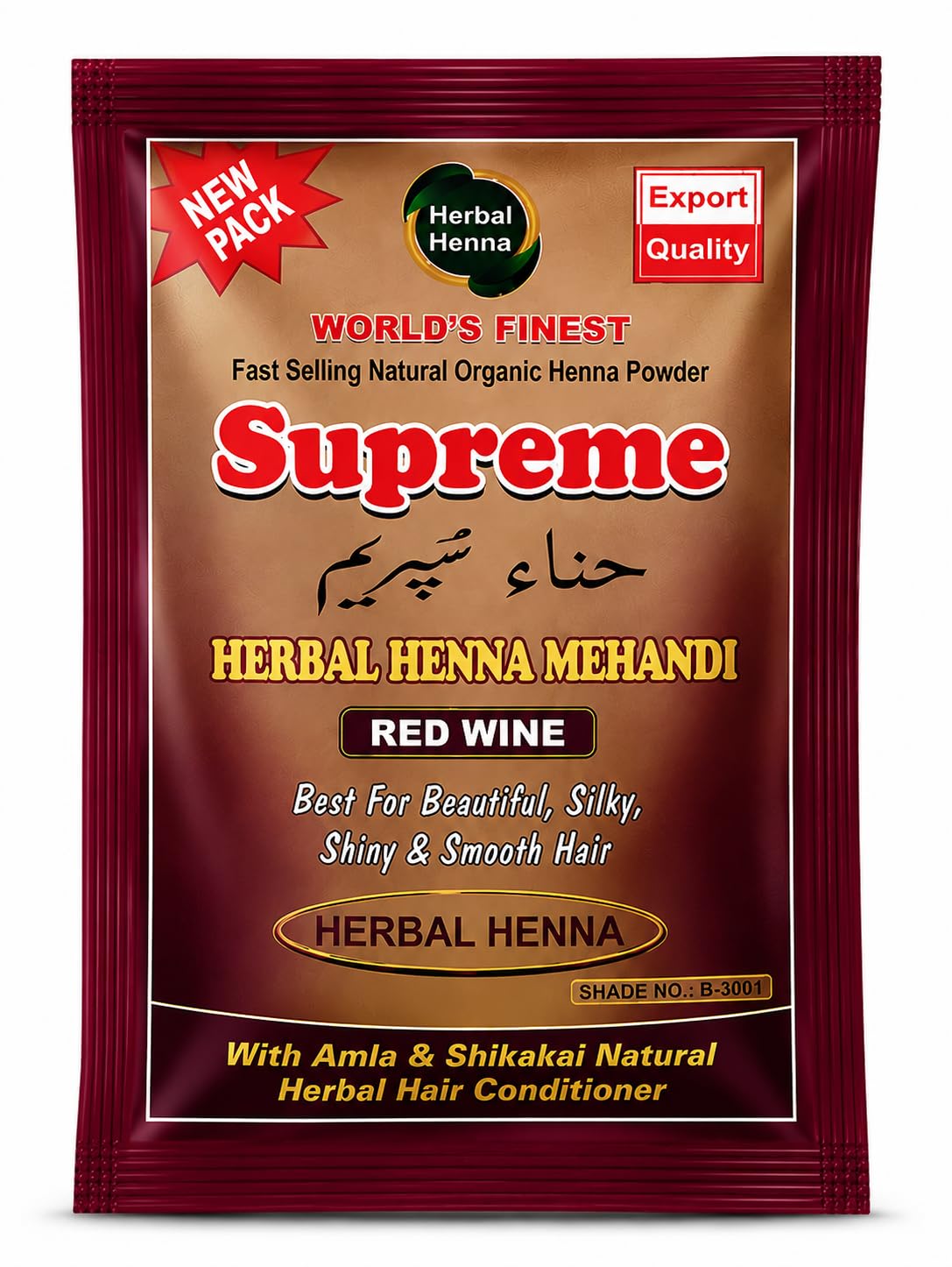 Herbal Henna Hair Colour Powder, Red Wine, Enriched with Henna, Amla & Shikakai for Rich Hair Colour, Smooth & Shiny Hair, Suitable for Men & Women, 150g-image-20