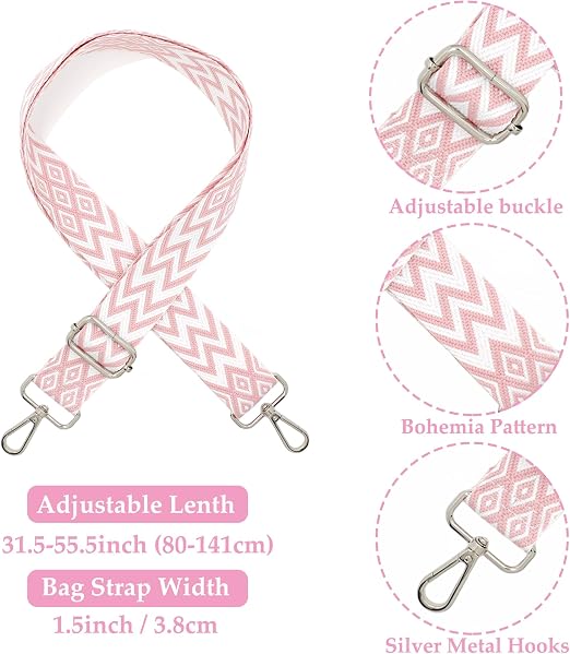 YKAFADE Tracolla regolabile Boho per borse – 72 – 130 cm di ricambio con moschettone oro 3,8 cm di larghezza, tracolla per uomo e donna, accessori fai da te per borsa, blu