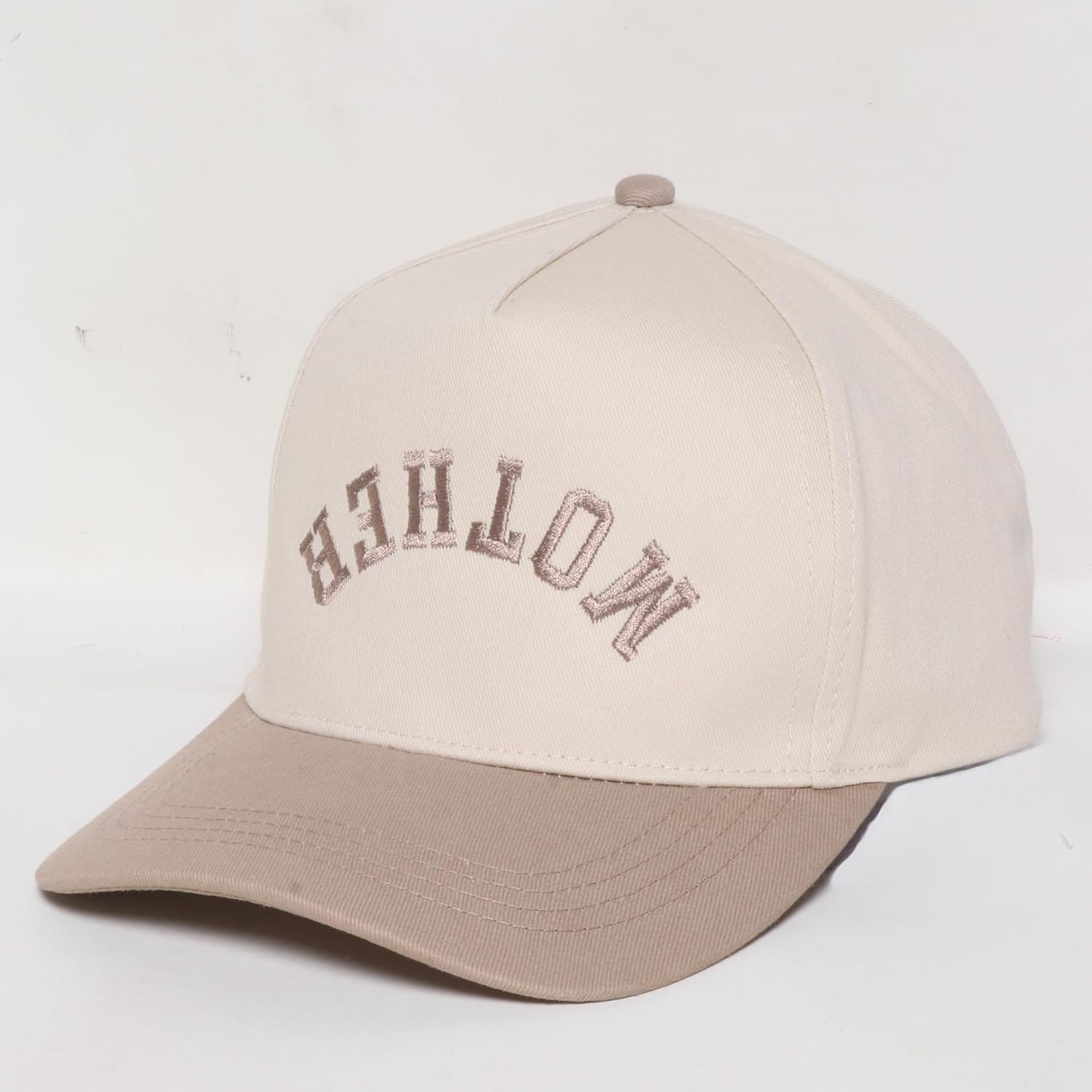 MIRMARU Mama & Dog Mom Theme Embroidered 5 Panel Cotton Trucker Snapback Cap Hat for Women