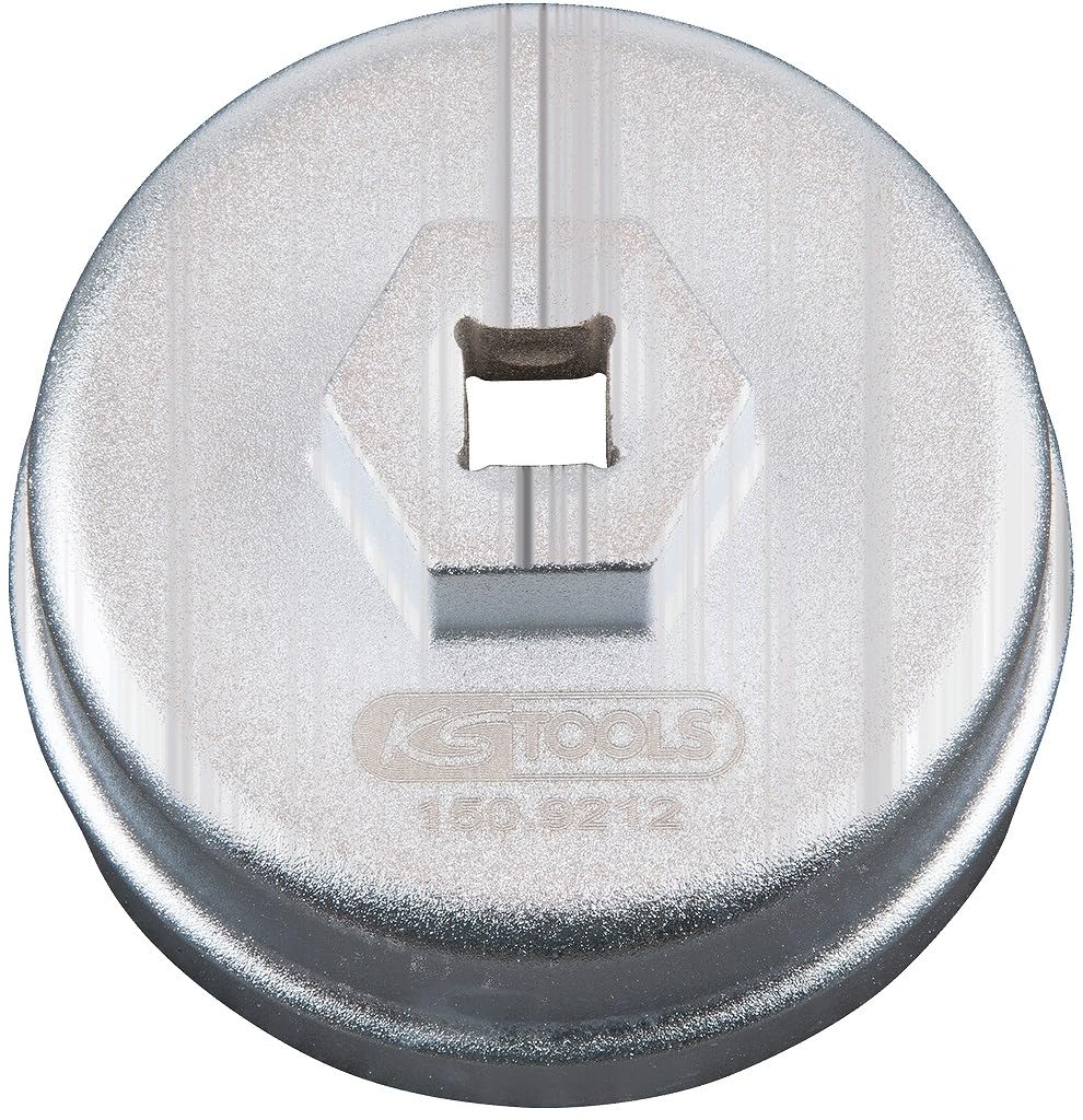 KS Tools 150.9212 Cloche filtre à huile 3/8" 64,5mm 14 pans 1 encoche du coffret 150.9210.