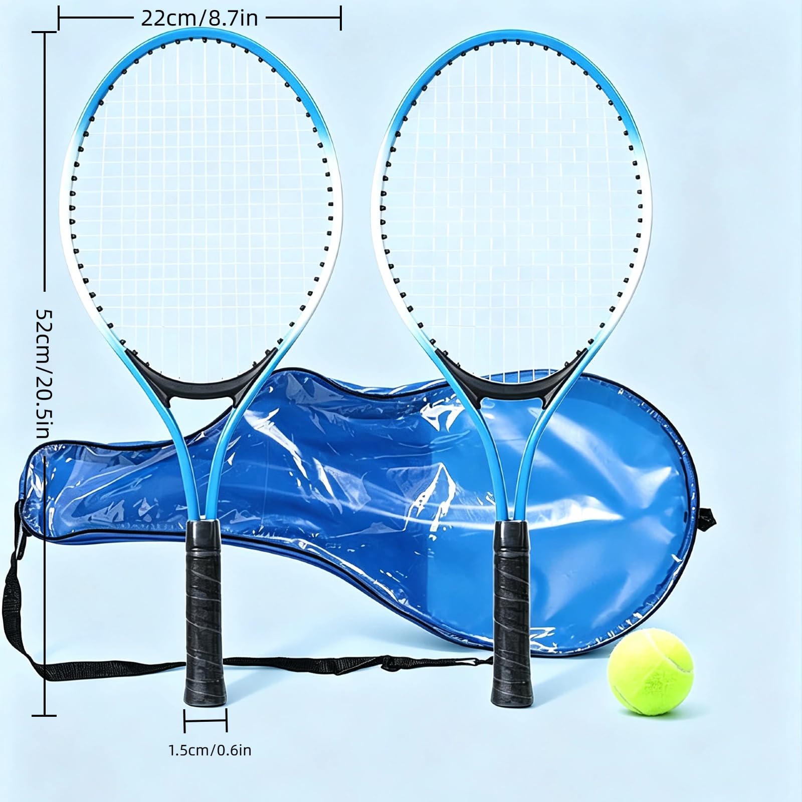 Set di trainer da tennis, attrezzatura da rimbalzo del tennis con palline, racchette e borsa per i principianti giocatori bambini adulti di età superiore ai 3 di 3 anni