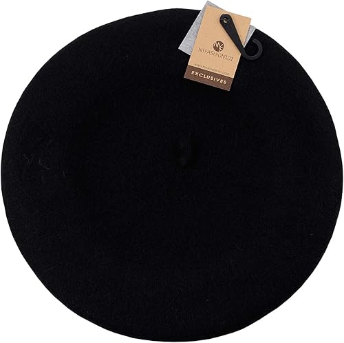 Miniatura 2 de NYFASHION101 Boina de lana unicolor ligera estilo francés casual y clásica