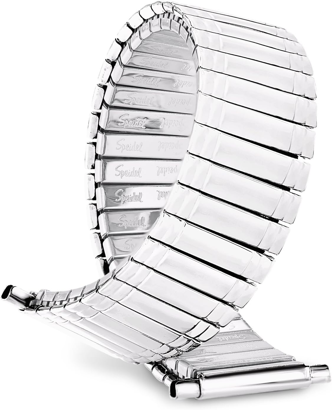 Speidel Men's Stainless Steel Comfortable Stretch Watch Band, Replacement Strap, 16-22mm, with No Clasp