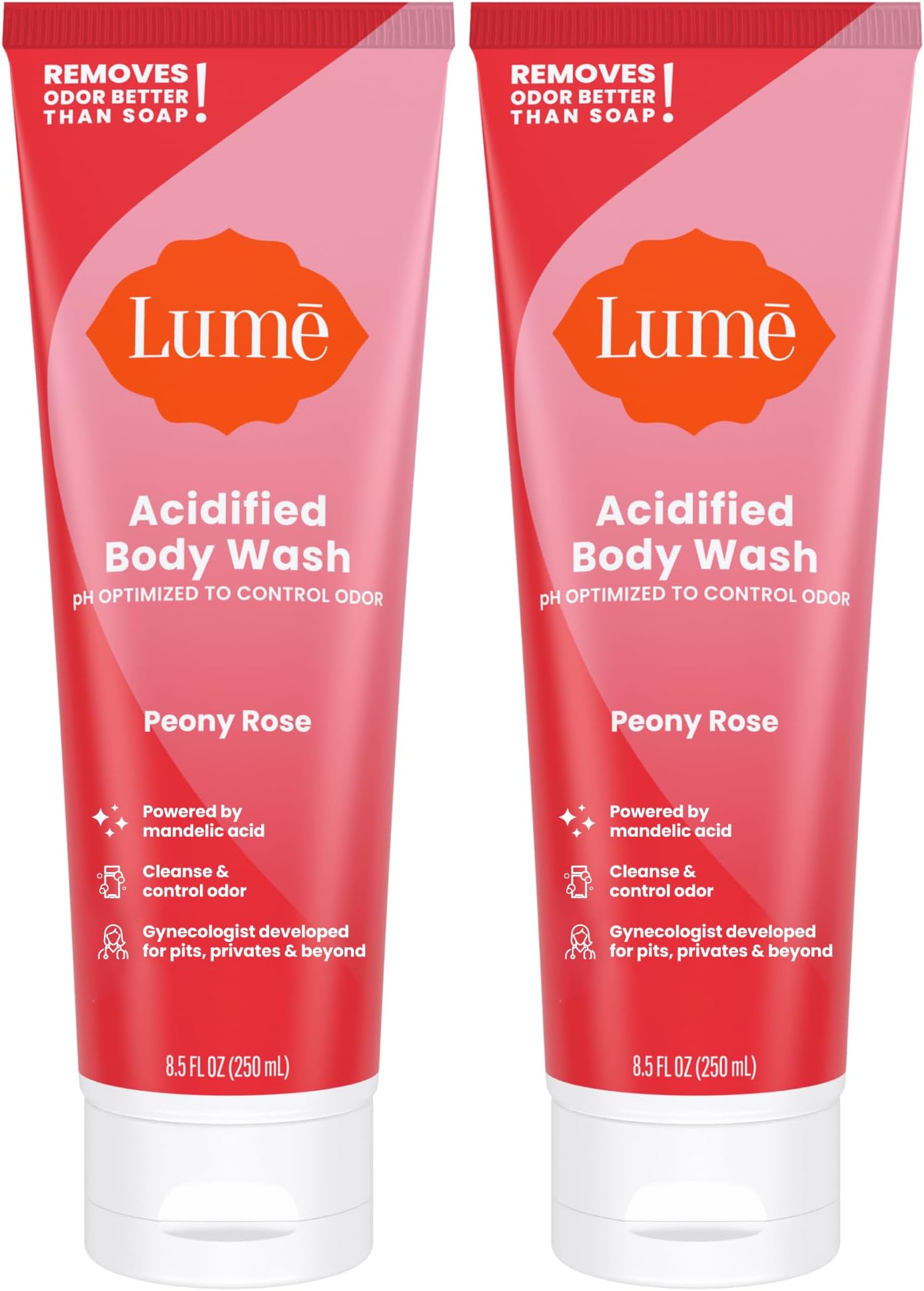 Lume Acidified Body Wash - 24-Hour Odor Control - Removes Odors Better Than Soap - Moisturising Formula - Formulated Without SLS or Parabens - OB/GYN Developed - 240ml