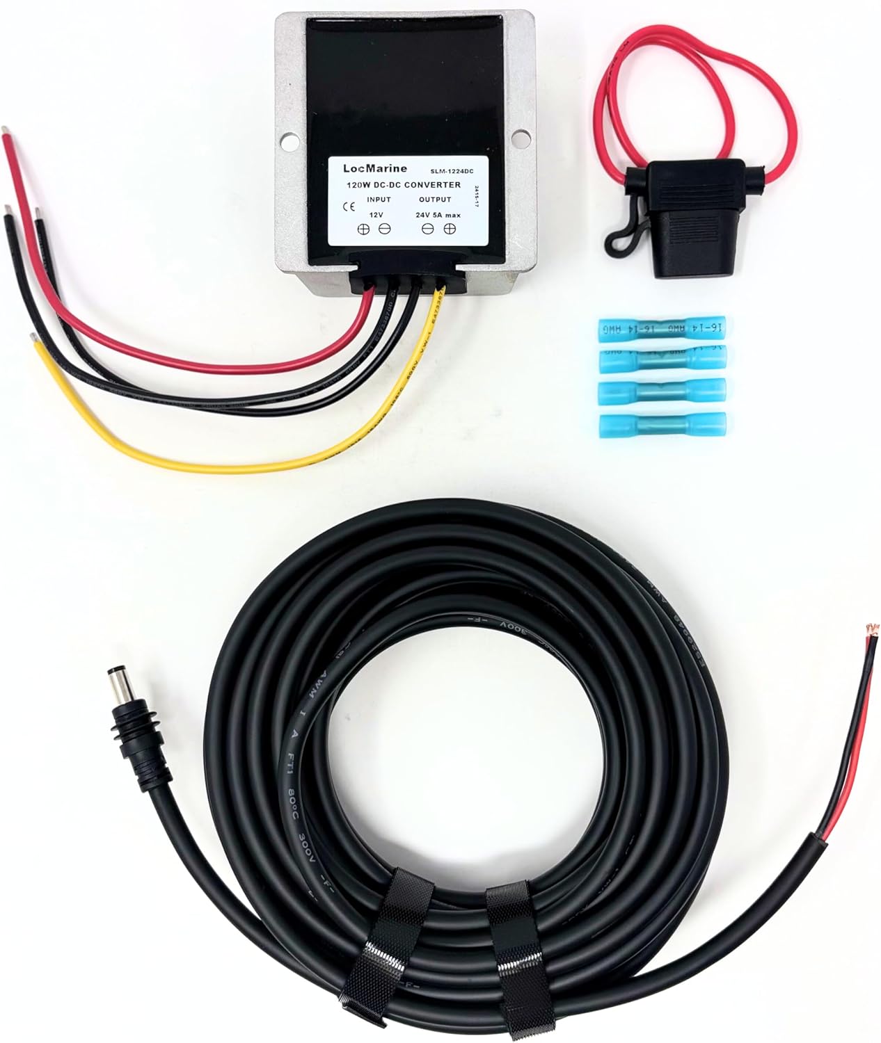 Starlink Mini Antenna Installation Kit Includes Step-Up Converter, Hardware, and 30ft 16AWG Marine-Grade Cable. Ideal for Any Size Boat, Sailboats, Power Boats Trawlers, RVs