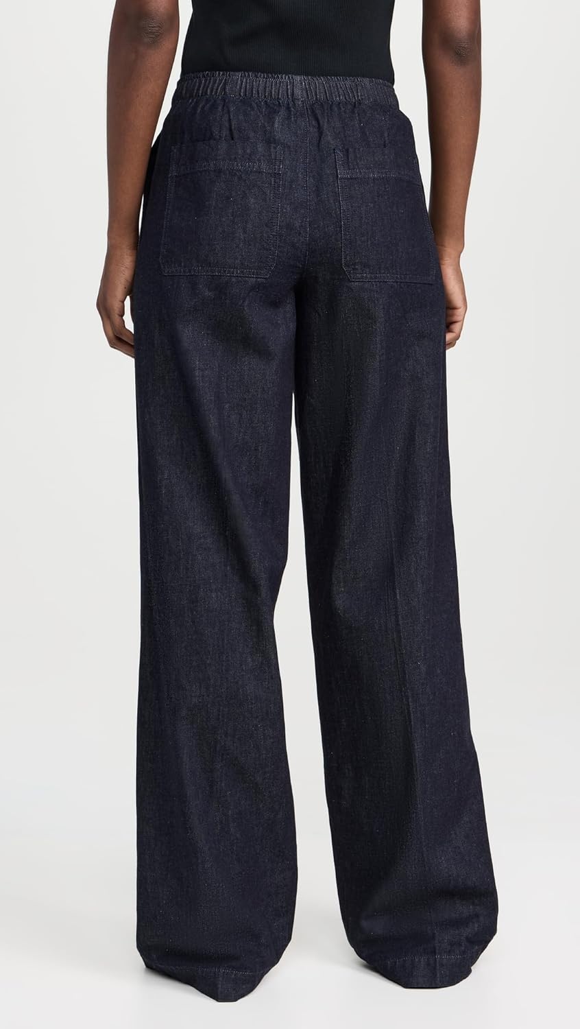 Vince Women's Low Rise Pull On Wide Leg Twill Pants - Image 3