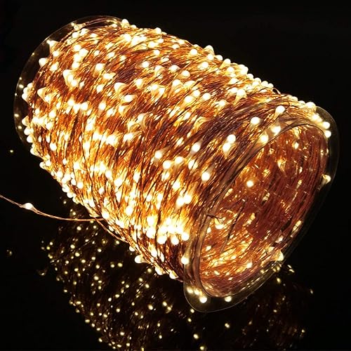 Miniatura 7 de Dimable - Guirnalda de luces LED enchufables, 333 pies, 1000 luces LED de alambre de cobre con 8 modos y temporizador, certificación UL, ideal para