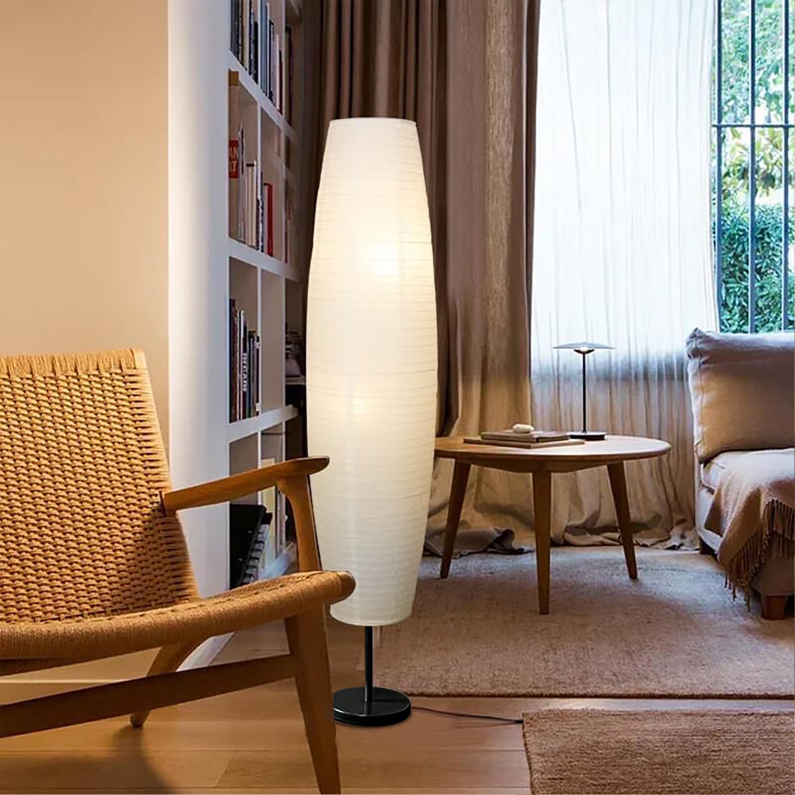 Lampa Stojąca Z Papieru Ryżowego W Stylu Japońskim Minimalistyczna Dekoracyjna Lampa Podłogowa Składana Papierowa Oświetlenie Podłogowe Lampa Atmosferyczna Do Sypialni Lampka Nocna Do Salonu