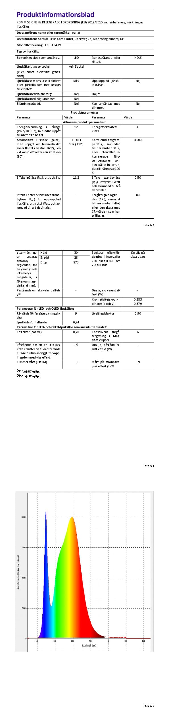 Parlat Apparecchi sottopensile a LED Rigel, 87,3 cm ciascuno, 1118 lm ciascuno, bianco, set da 5