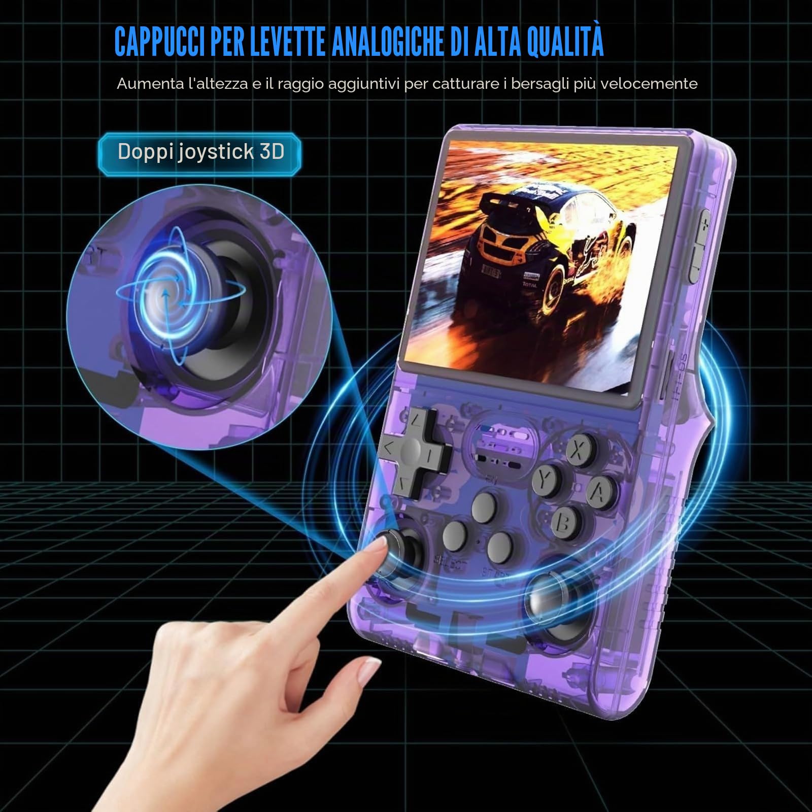 Questa console di gioco portatile e tascabile presenta 20.000 giochi retrò integrati, funziona con un sistema Linux open source e viene fornita con una scheda TF da 64/128 GB, un display IPS da 3,5